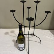 Sculptural chandelier in wrought iron
