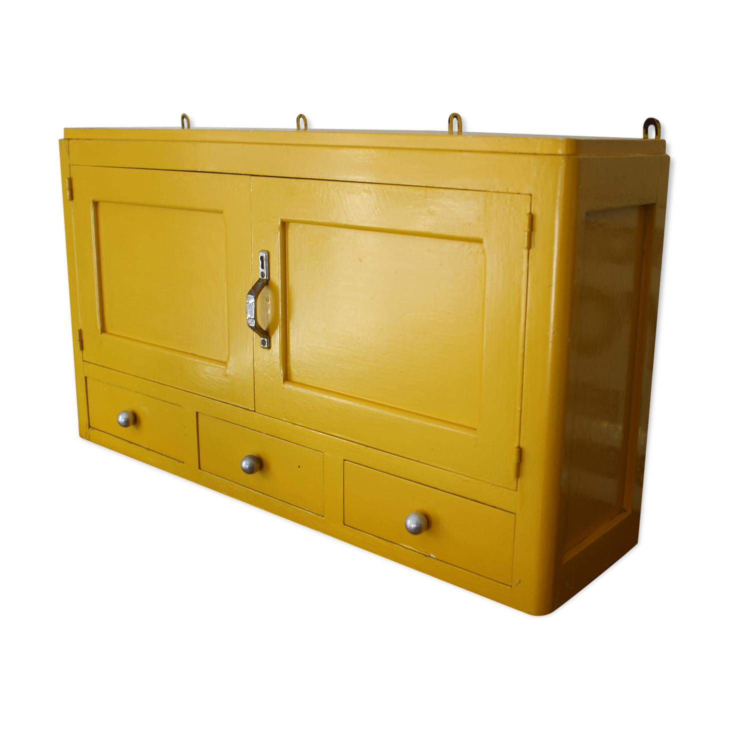 Armoire murale jaune vintage Selency