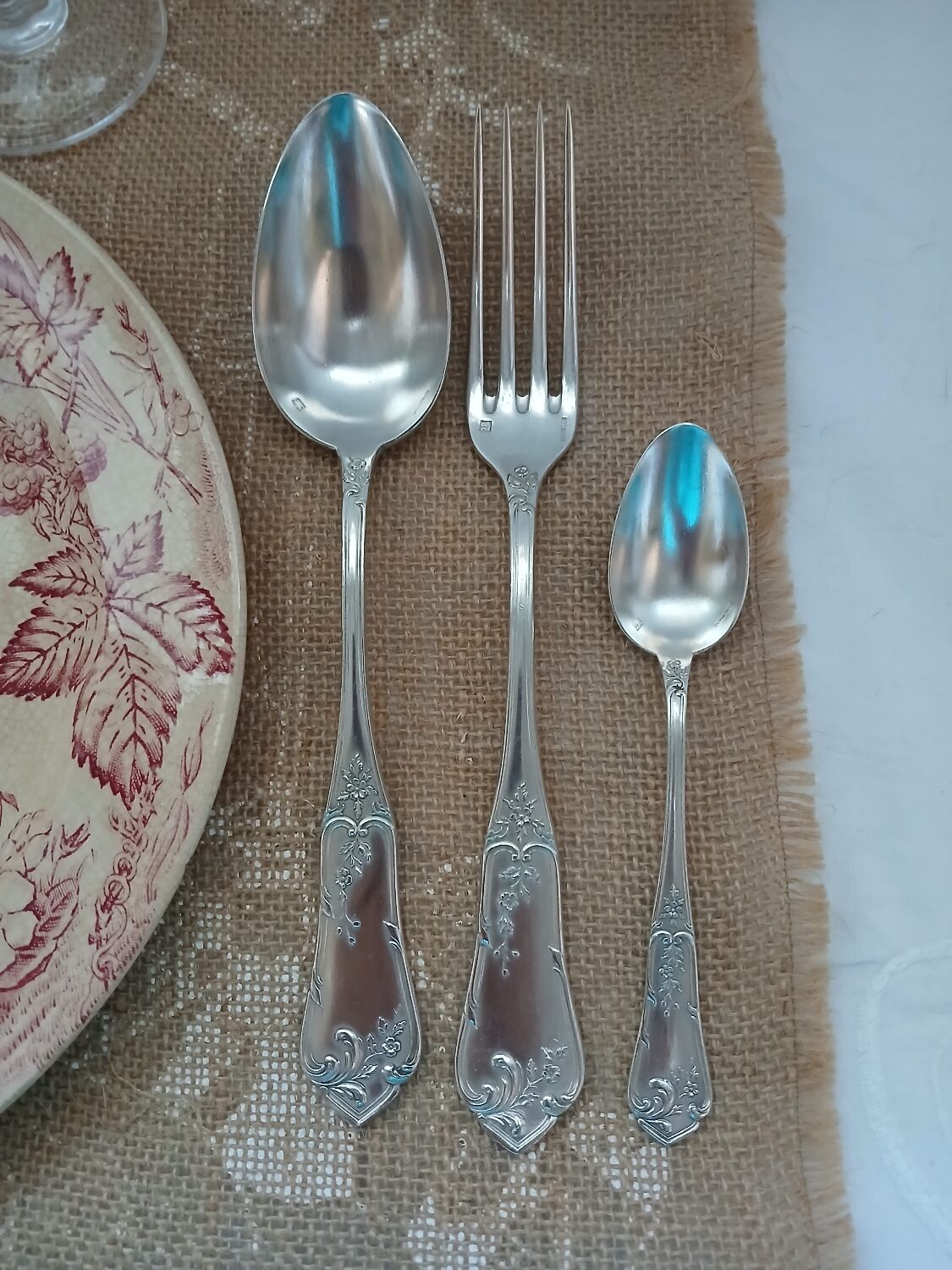 36 antique silver-plated cutlery sets "Boulenger"