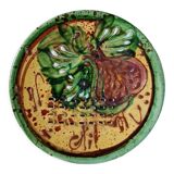 Vallauris ceramic garlic grater plate