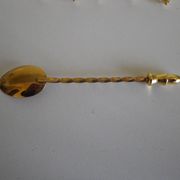 6 teaspoons, guaranteed fine gold EMF, original box -1950-