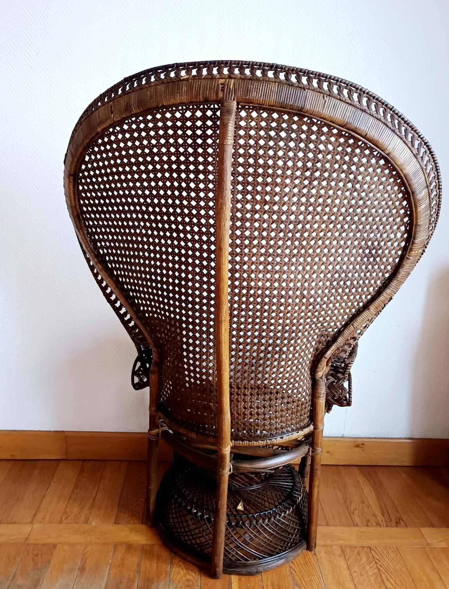 Vintage Emmanuelle armchair Peacock circa 1960