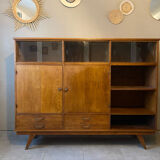 Vintage oak bookcase sideboard