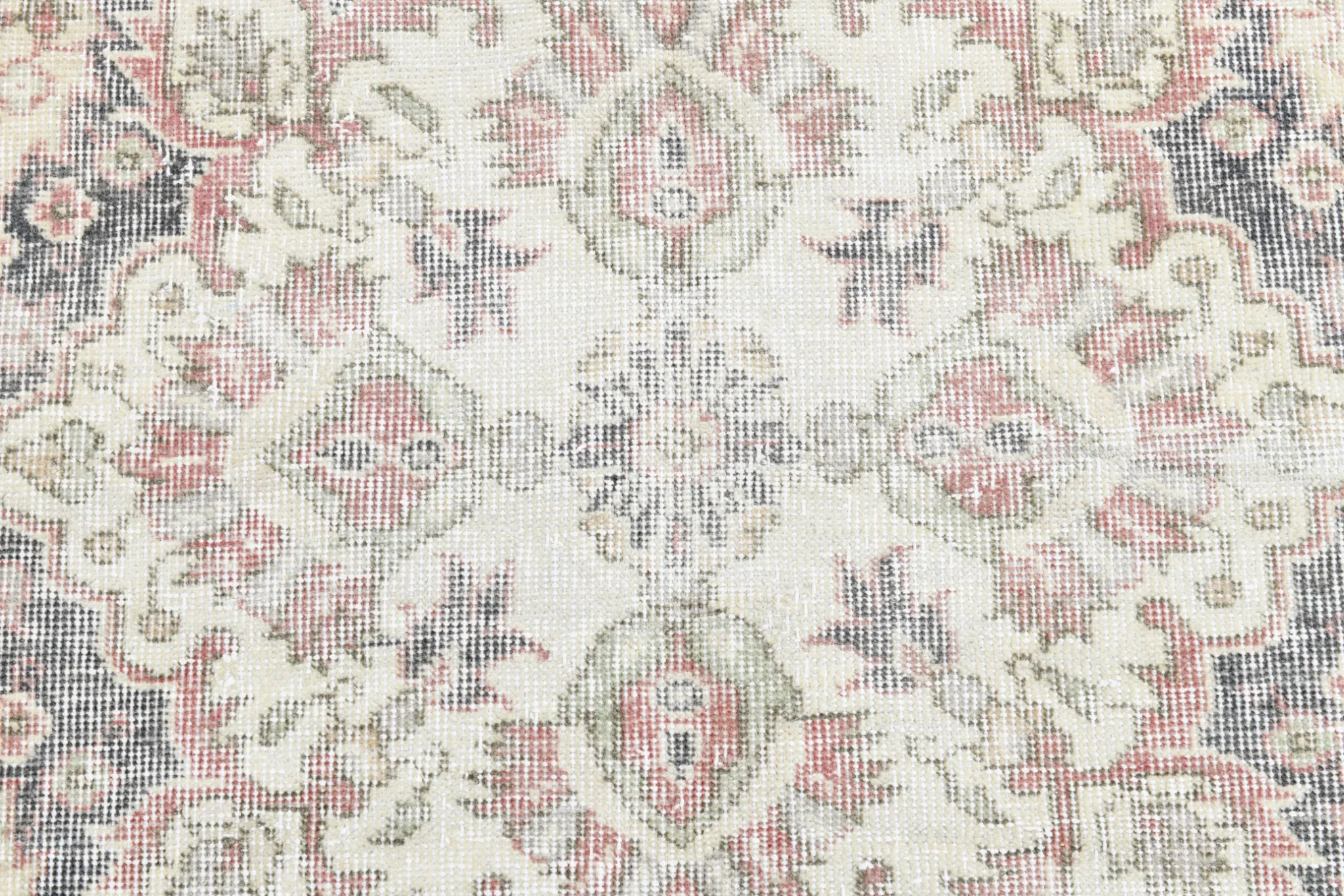 8x12 Large Vintage Pale Red & Blue Persian Rug, Oriental Rustic Carpet