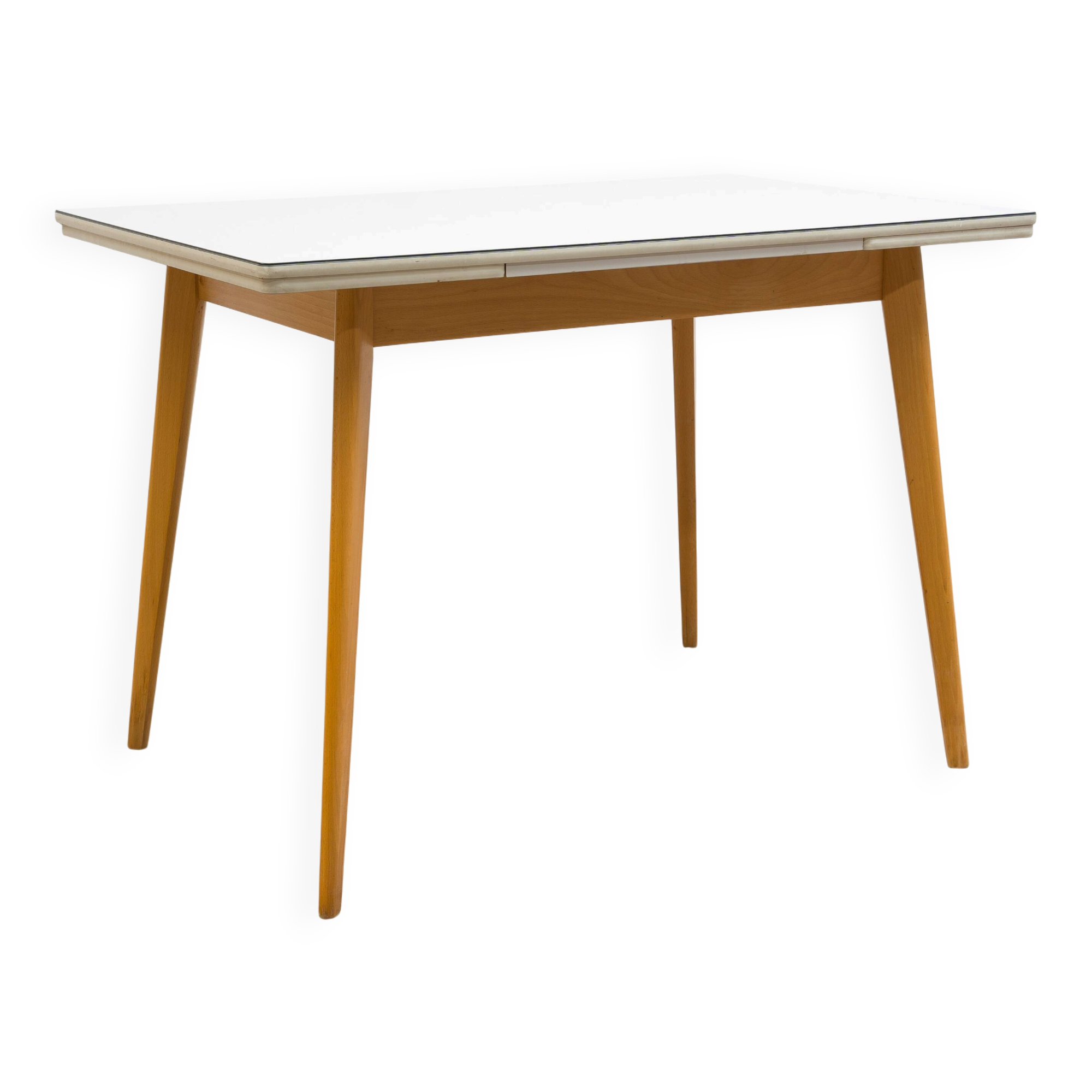 Dining table from the 1950s, grey resin top.