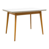 Table à manger années 50, plateau en résopal gris.