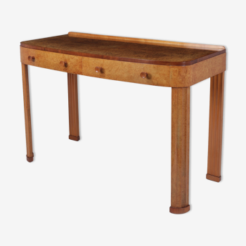 Art deco side table in burr maple 1930