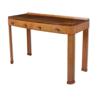 Art deco side table in burr maple 1930