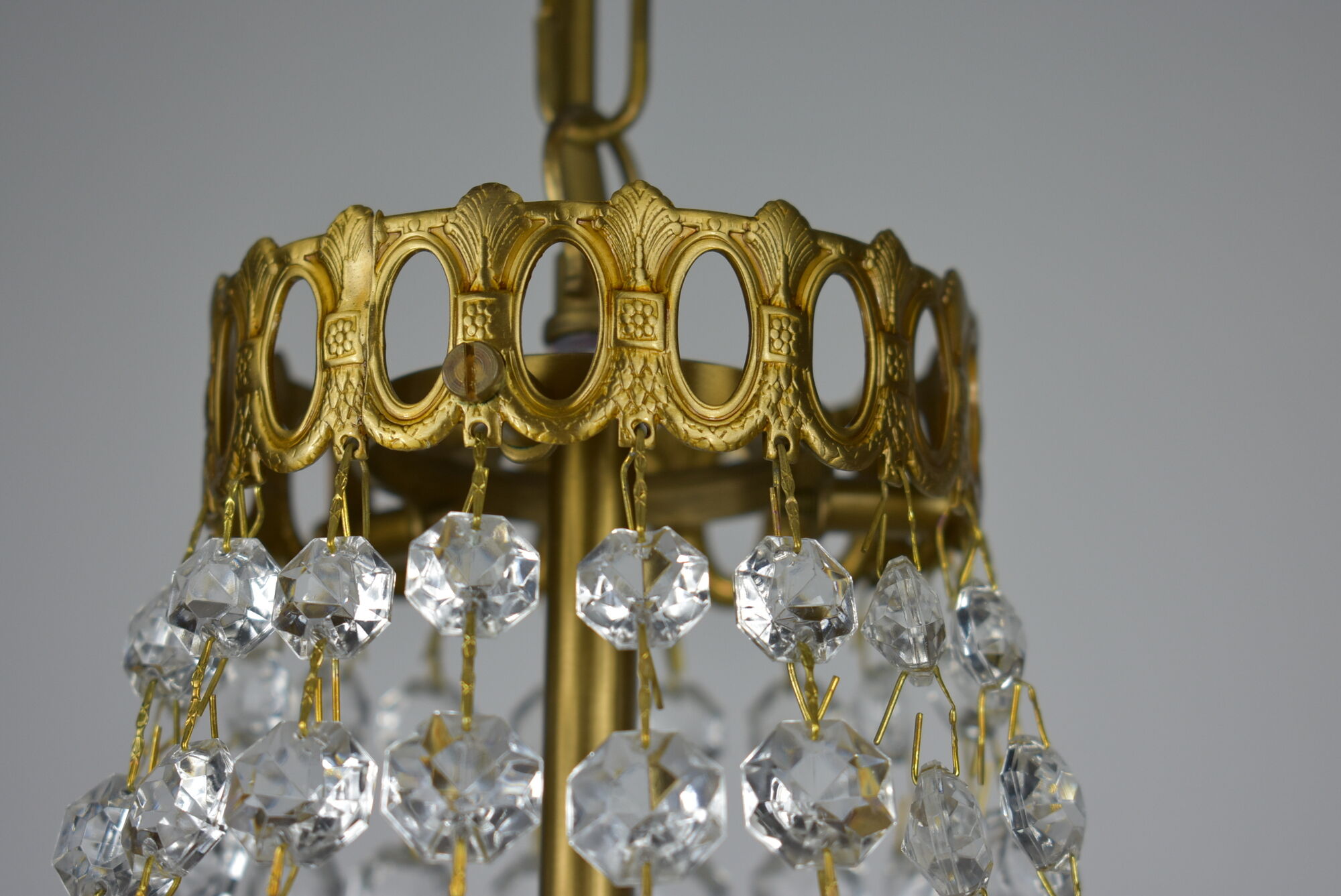 vintage glass stamped hot air balloon chandelier