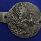 Gilded bronze wall hook numbered rider in armor