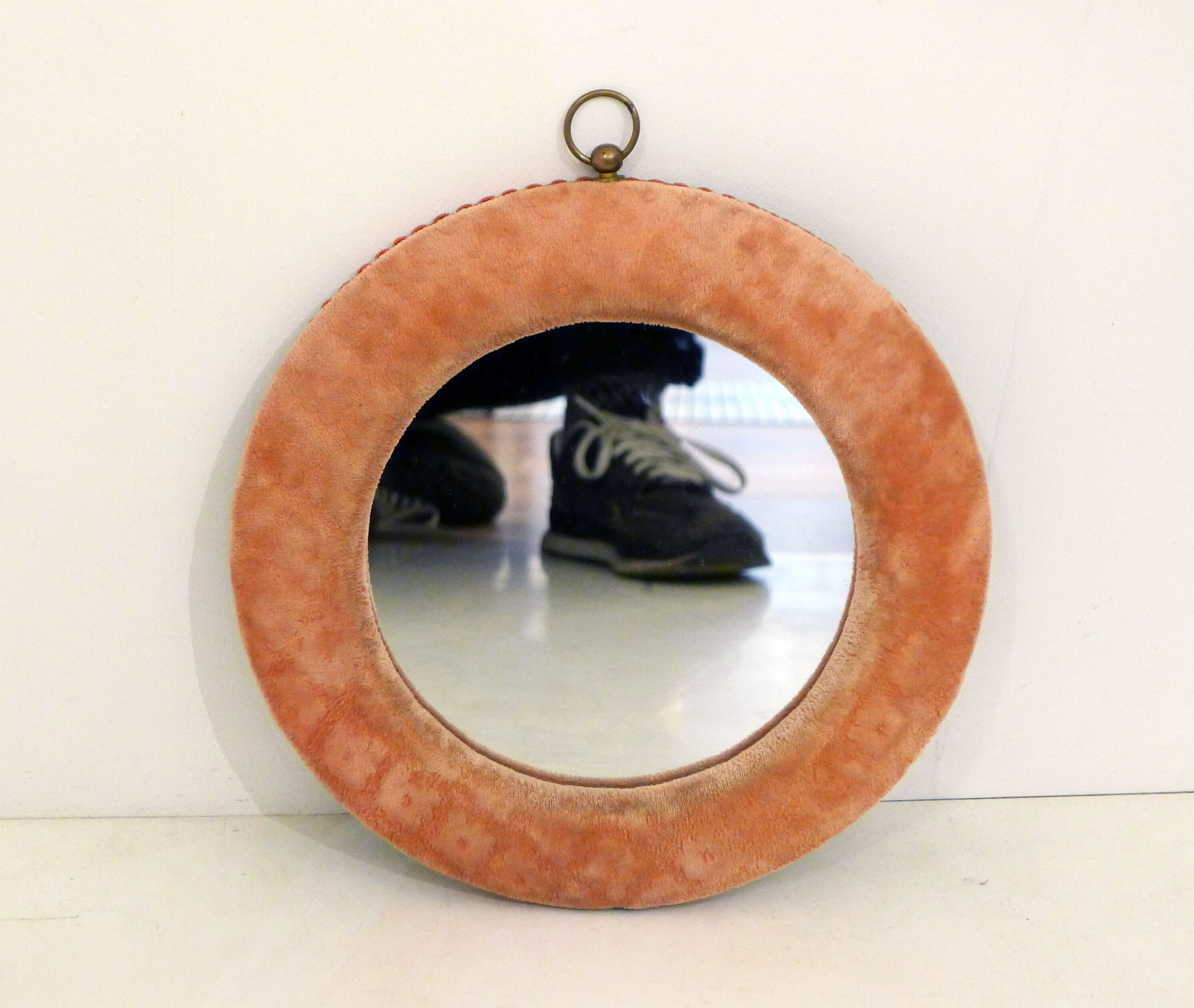 Mirror frame velvet pink 24cm