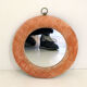 Miroir cadre velours rose 24cm