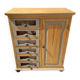 Meuble type grainetier 6 tiroirs +placard