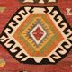 Red & Beige Oriental Vintage Kilim Runner Rug, 81x261Cm