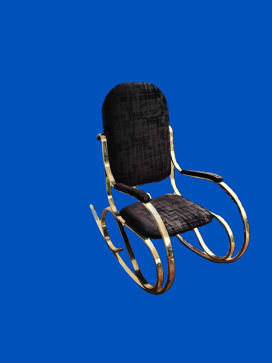 Italian Chrome Rocking Chairs
