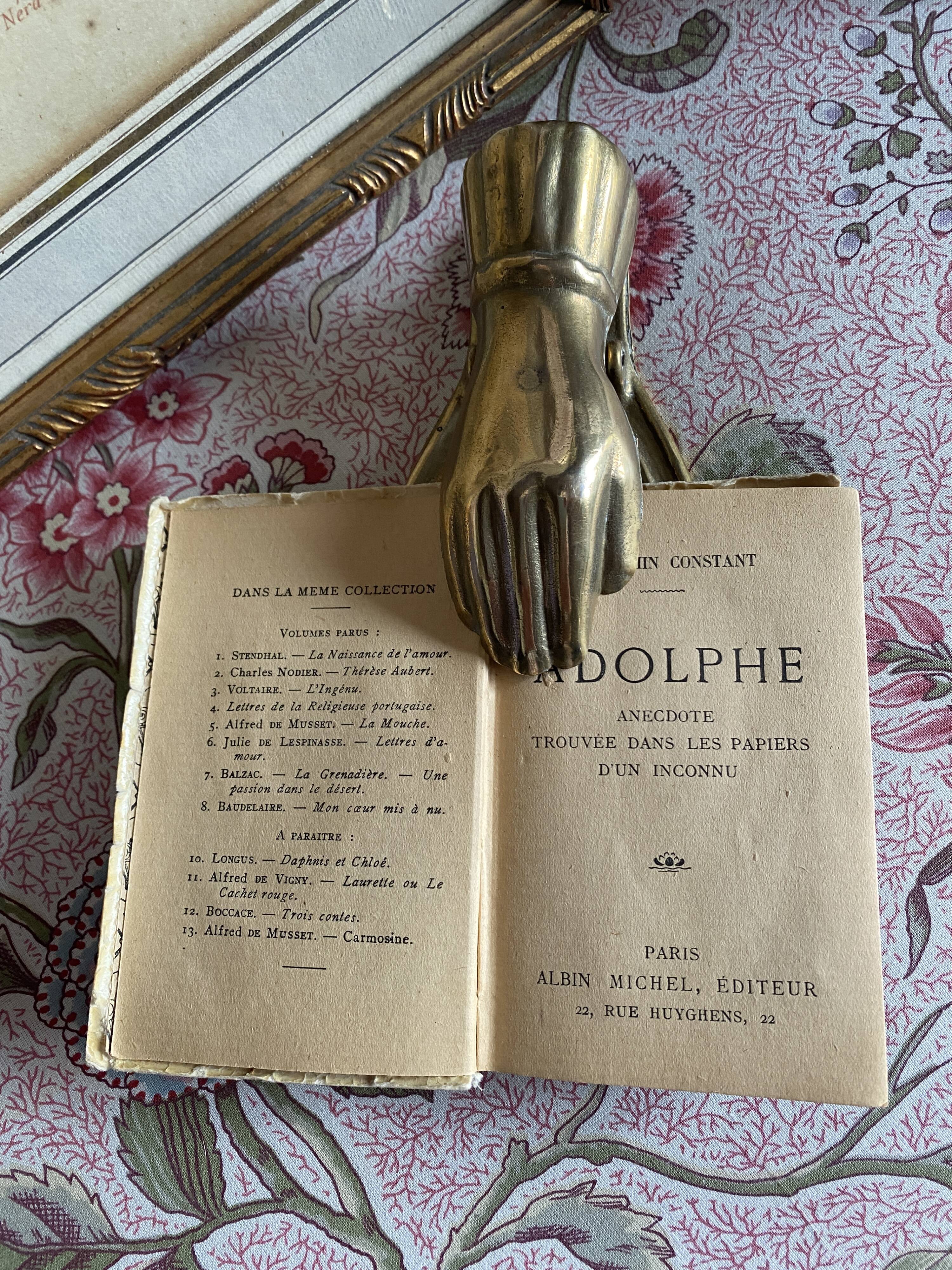 Antique gilded brass mail clip