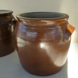 Pot à graisse ou pot à confit en grès