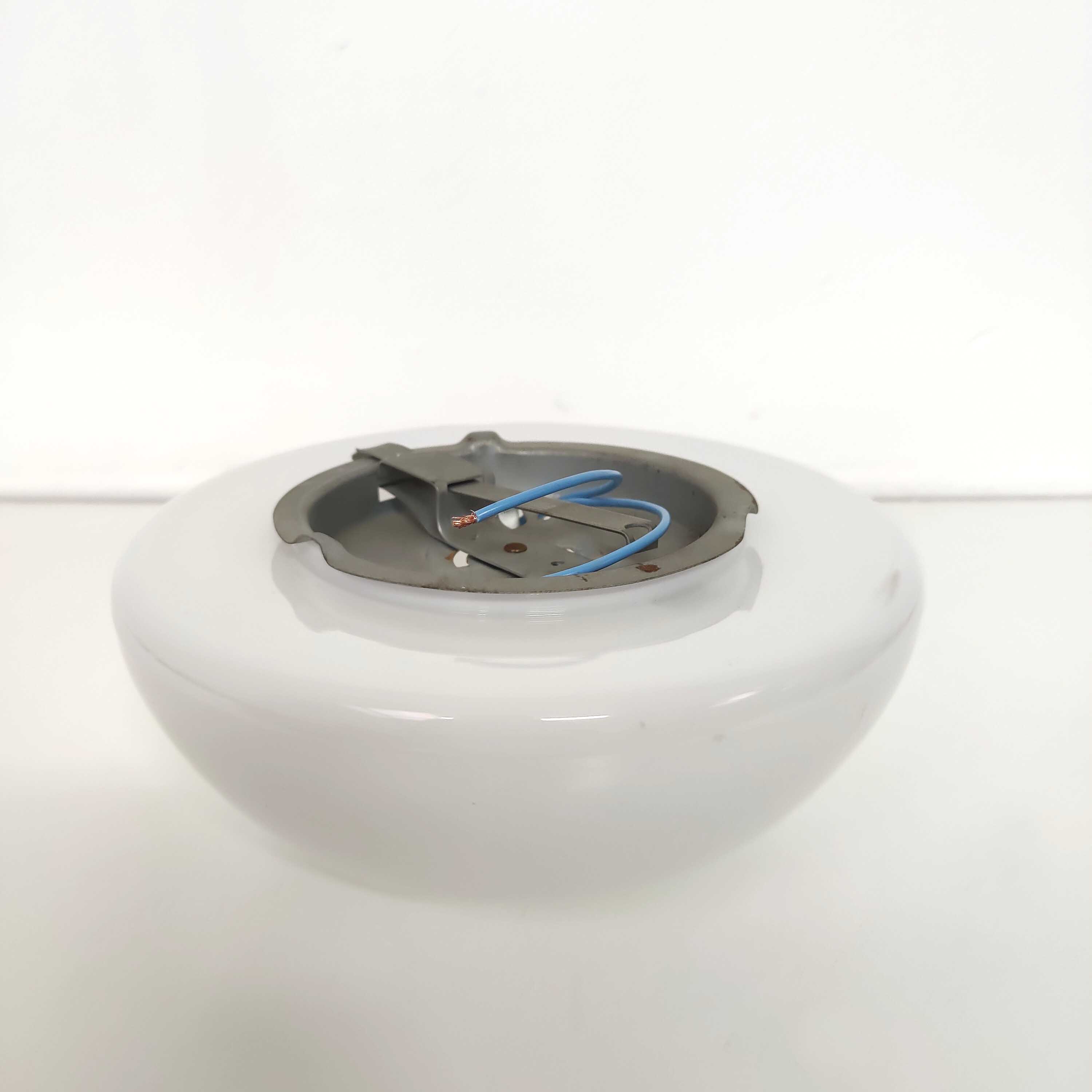 Ceiling lamp wall lamp half sphere globe in white opaline glass