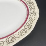 Limoges plates with gilding and burgundy rim – 1024DA3