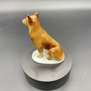 Vintage porcelain sitting dog Zsolnay Pécs – Hungary, 1960s