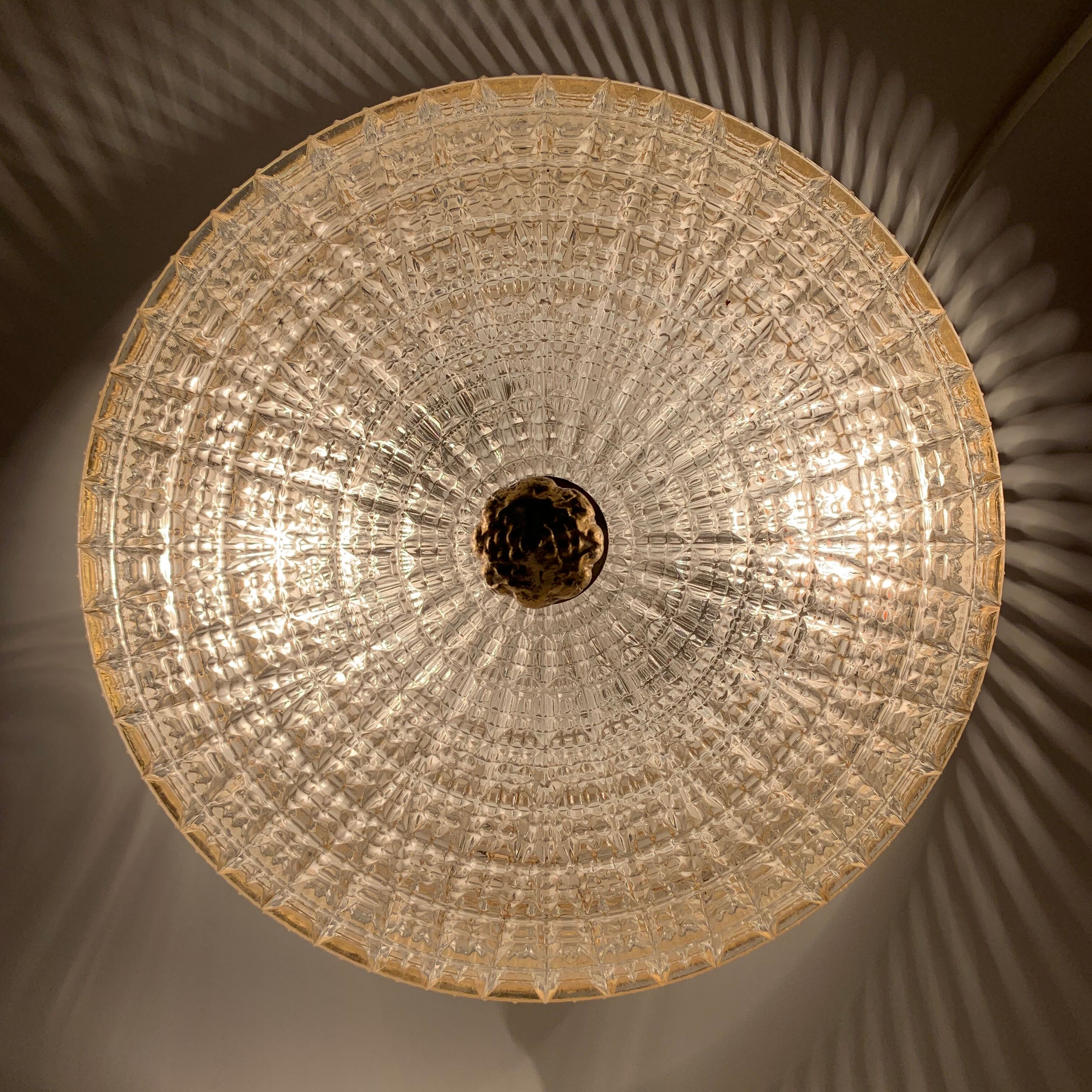 Lucien Gau's old crystal gold ceiling light