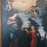 Old oil painting on canvas, 18th century