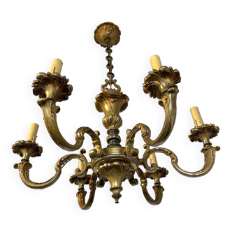 Solid bronze chandelier 6 branches classic style