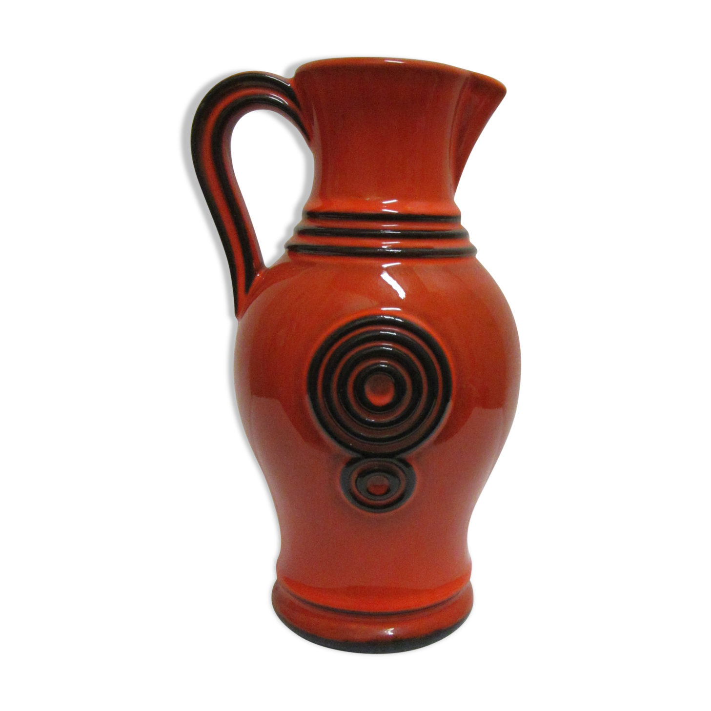 Orange and black pitcher Verceram