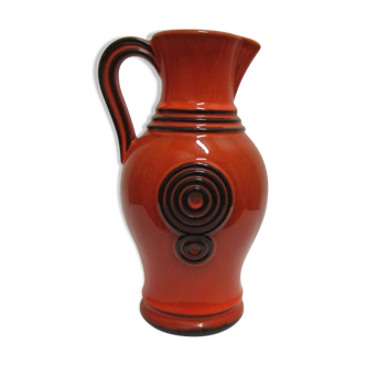 Orange and black pitcher Verceram