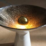 Unique piece flared lamp in stoneware