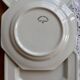 6 vintage octagonal pearl-edged porcelain dessert plates - Johnson Brothers