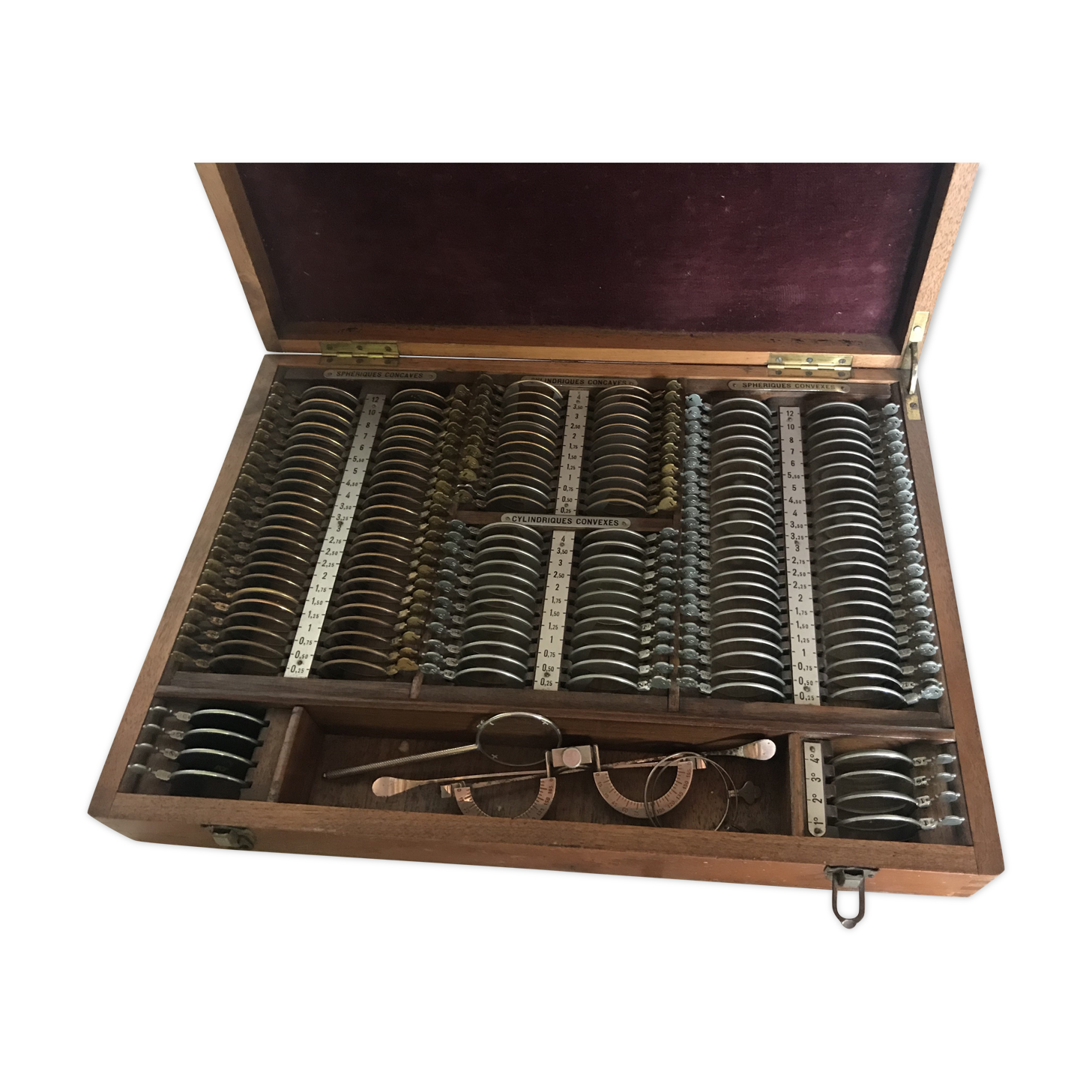 Test optical lens box