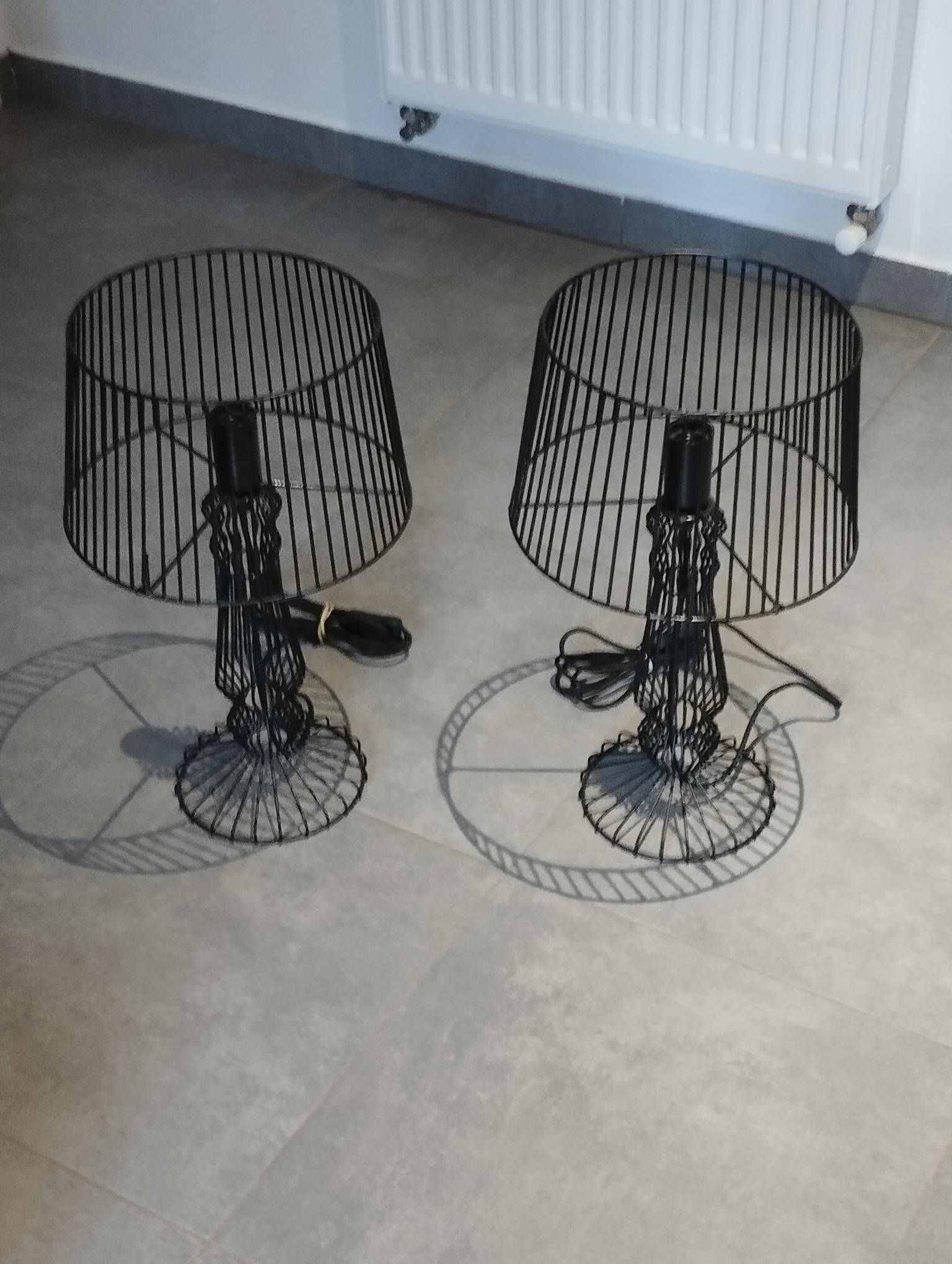 Pair of black modernist design lamps