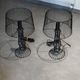Pair of black modernist design lamps