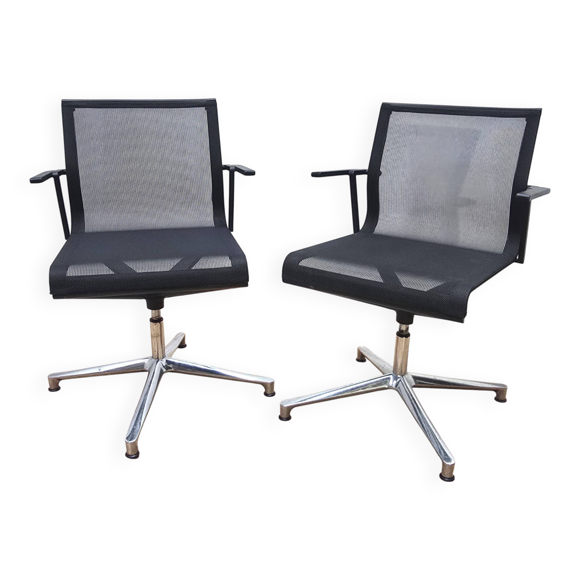Paire de chaises de bureau Stick Chair, ICF