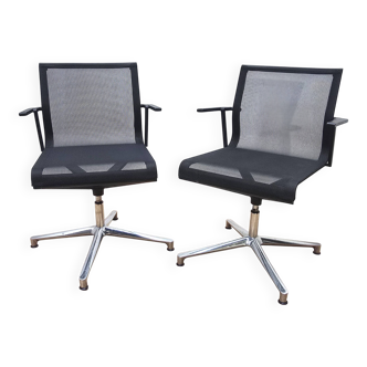 Pair of Stick Chair office chairs, ICF