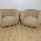 Restored armchairs by Jindrich Halabala
