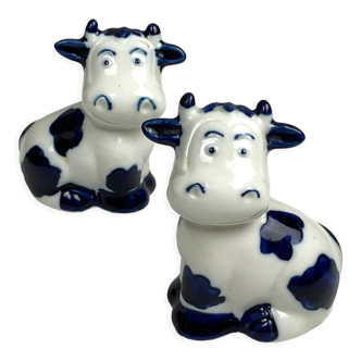 Salt shaker and cow pepper shaker
