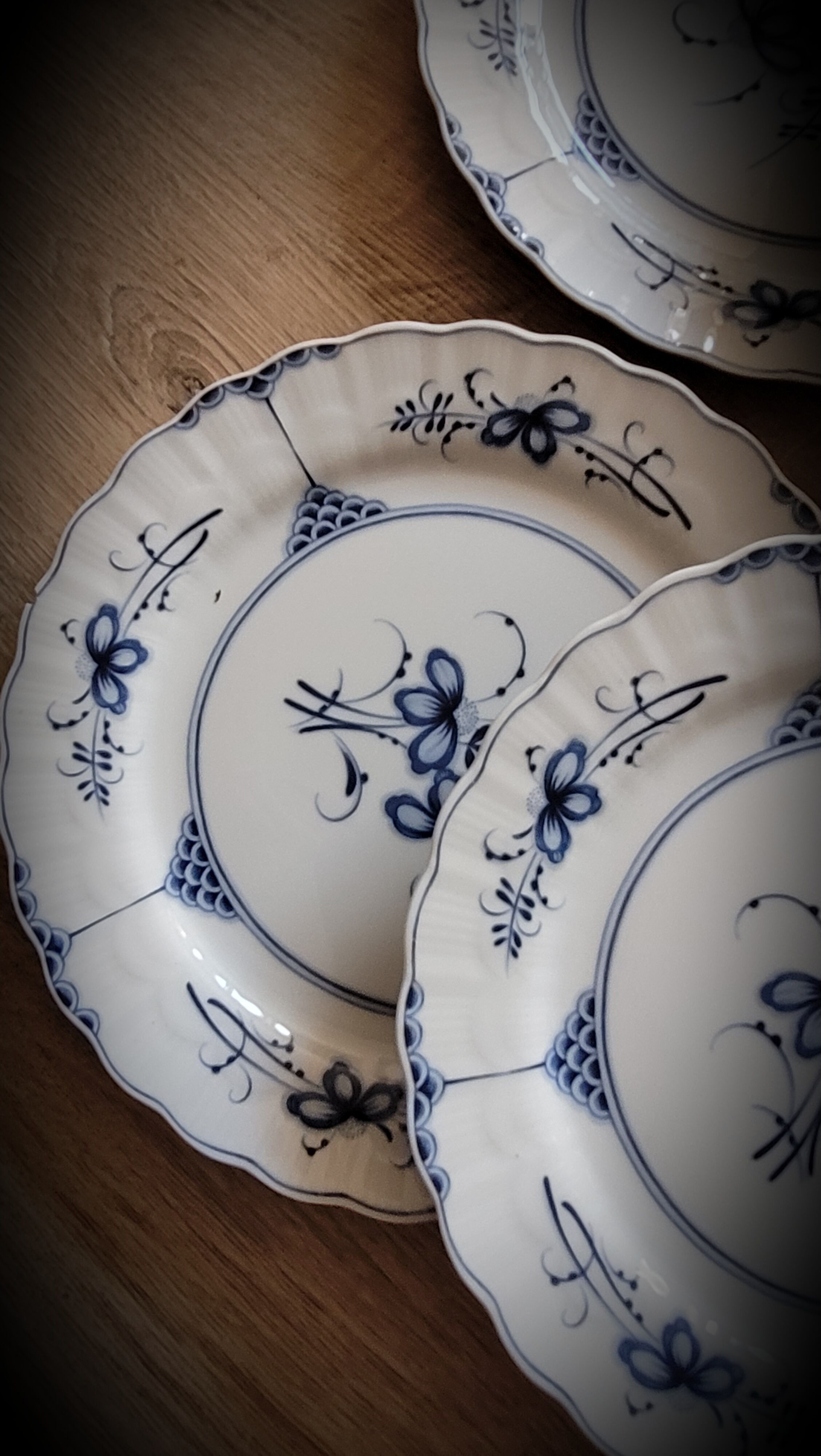 Set 6 flat plates Echt Kobalt