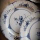 Set 6 flat plates Echt Kobalt