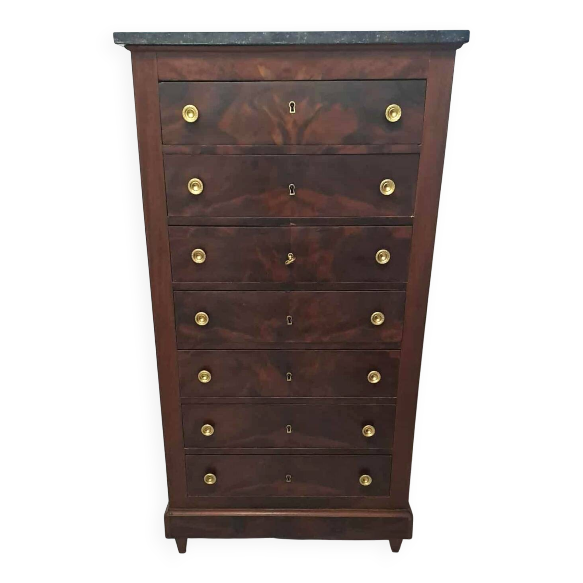 Semainier acajou Empire Restauration