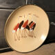 Hollow plate Japan ACF porcelain circled brass decorated with cranes