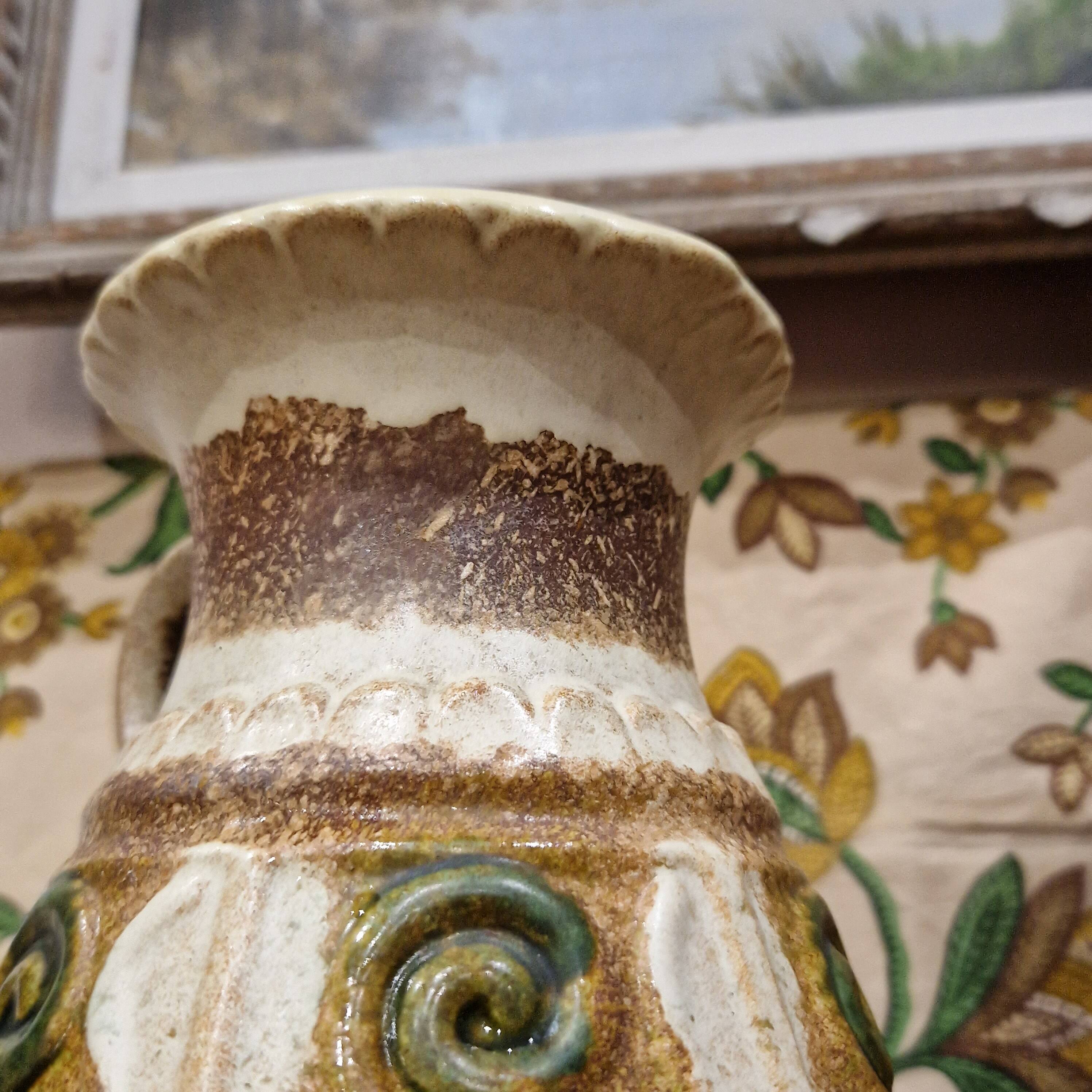 Vintage pitcher vase West Germany Uebelacker U-Keramik model 1854 25 60s