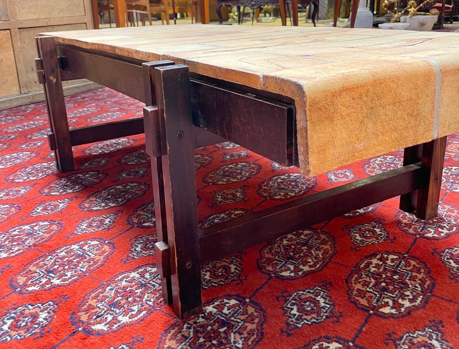 Vintage coffee table by Roger Capron