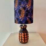 Upcycled table lamp from West Germany, Pop-Art vase by Bay Keramik