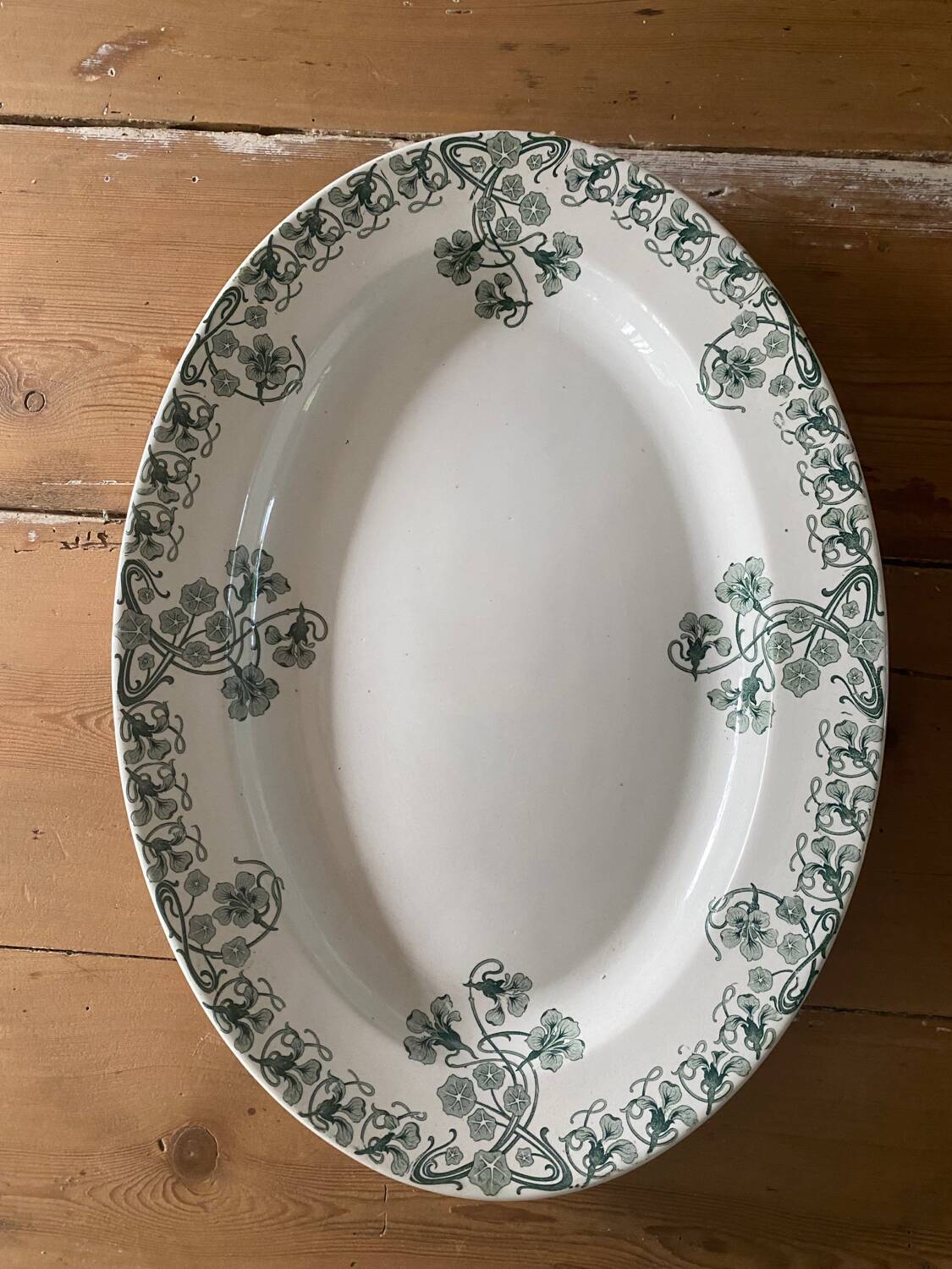 BFK Boch Frères Keramis oval dish, Capucines model, large model