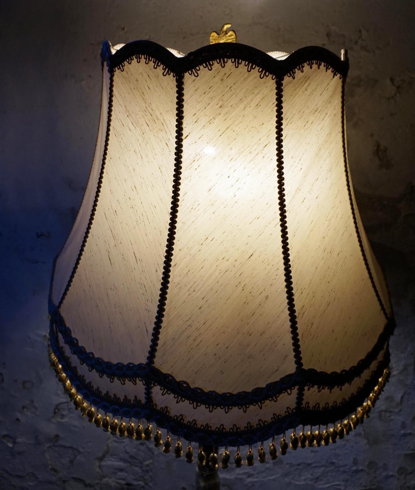 Lampadaire onyx & marble, années 1960