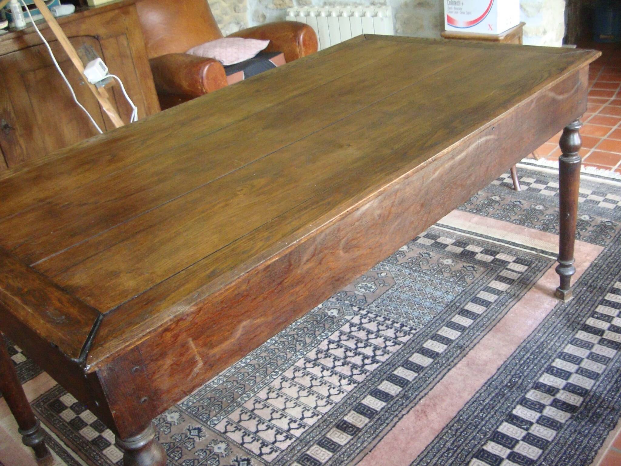 Louis XVI style oak desk