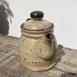 Japanese beige stoneware teapot