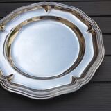 Silver metal dish with twisted edges